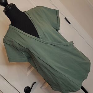 Aemi+Co Olive Green Blouse